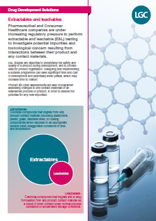 LGC Extractables and leachables fact sheet