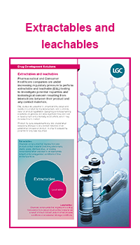 LGC Extractables and leachables fact sheet